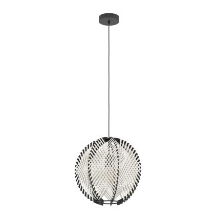 Eglo - Lustra ar auklu 1xE27/40W/230V d. 40 cm balta/melna