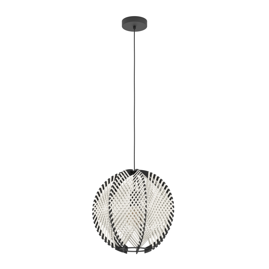 Eglo - Lustra ar auklu 1xE27/40W/230V d. 40 cm balta/melna