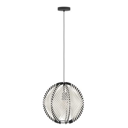 Eglo - Lustra ar auklu 1xE27/40W/230V d. 40 cm balta/melna