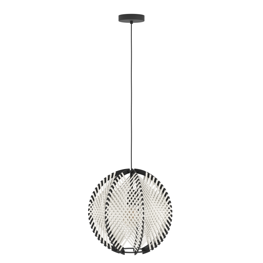 Eglo - Lustra ar auklu 1xE27/40W/230V d. 40 cm balta/melna