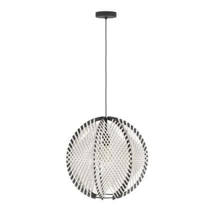 Eglo - Lustra ar auklu 1xE27/40W/230V d. 48 cm balta/melna