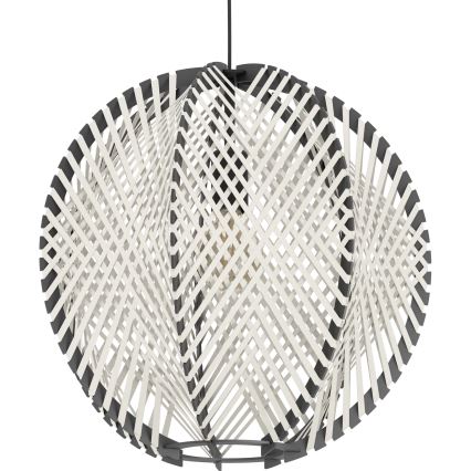 Eglo - Lustra ar auklu 1xE27/40W/230V d. 48 cm balta/melna