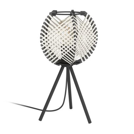 Eglo - Galda lampa 1xE27/40W/230V balta/melna