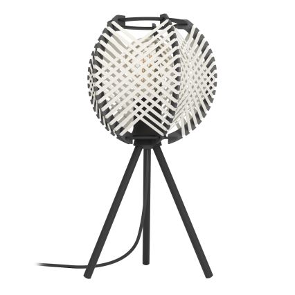 Eglo - Galda lampa 1xE27/40W/230V balta/melna