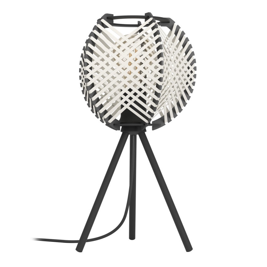 Eglo - Galda lampa 1xE27/40W/230V balta/melna