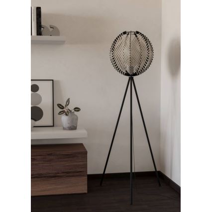Eglo - Grīdas stāvlampa 1xE27/40W/230V balta/melna