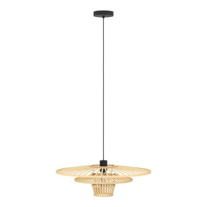 Eglo - piekaramā lampa uz vada 1xE27/40W/230V bambusa
