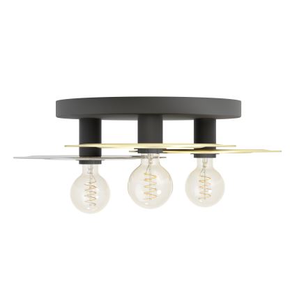 Eglo - Griestu lampa 3xE27/40W/230V zelta/melna
