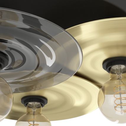 Eglo - Griestu lampa 3xE27/40W/230V zelta/melna