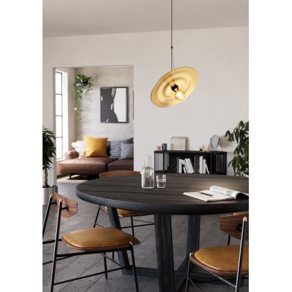 Eglo - Lustra ar auklu 1xE27/40W/230V zelta