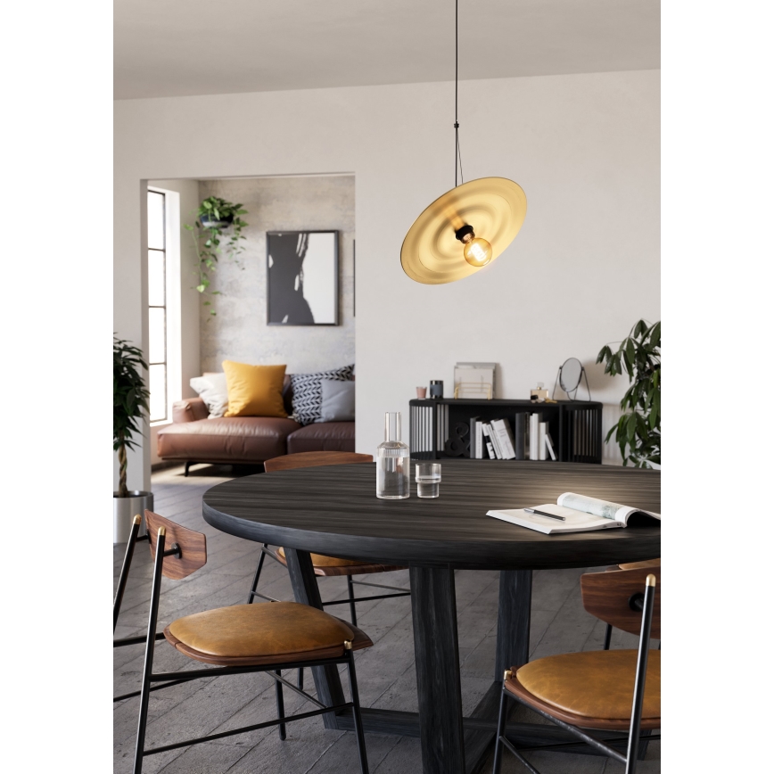Eglo - Lustra ar auklu 1xE27/40W/230V zelta