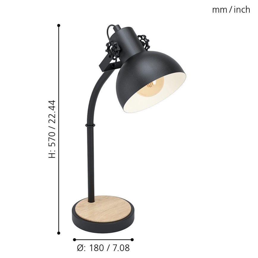 Eglo - Galda lampa 1xE27/28W/230V - FSC sertificēts