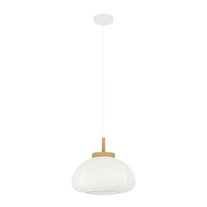 Eglo - Pakaramā lampa ar kabeli 1xE27/40W/230V, Ø 40 cm, balta/bēša