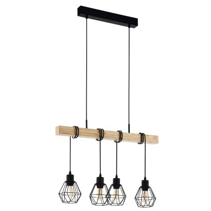 Eglo - Lustra ar auklu TOWNSHEND 4xE27/60W/230V