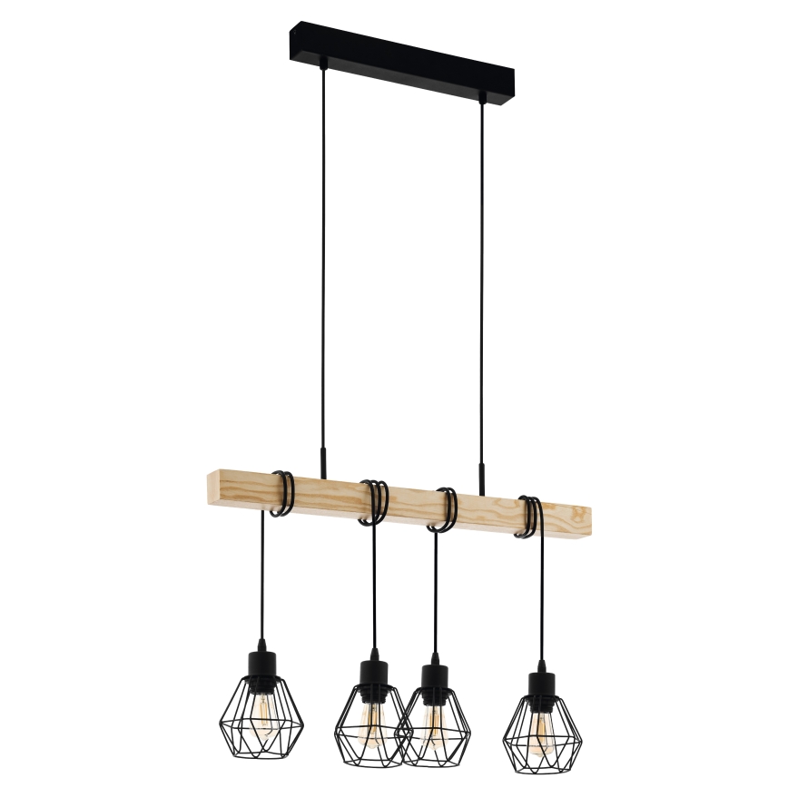 Eglo - Lustra ar auklu TOWNSHEND 4xE27/60W/230V