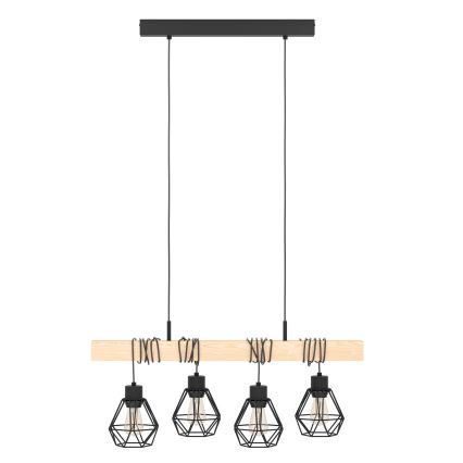 Eglo - Lustra ar auklu TOWNSHEND 4xE27/60W/230V