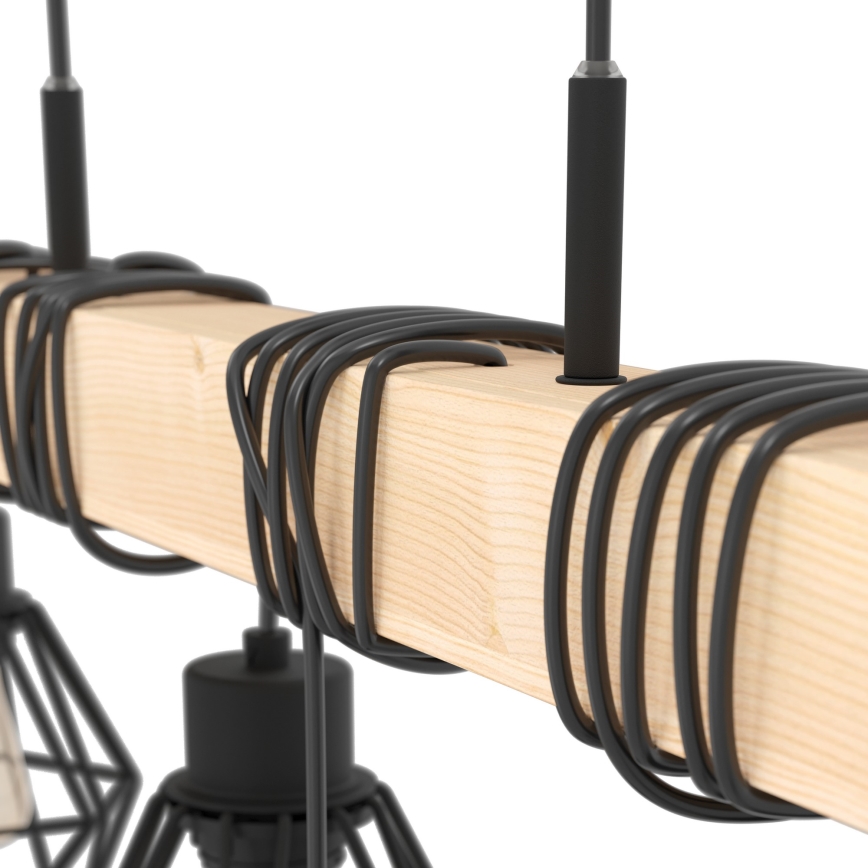 Eglo - Lustra ar auklu TOWNSHEND 6xE27/60W/230V - FSC sertificēts