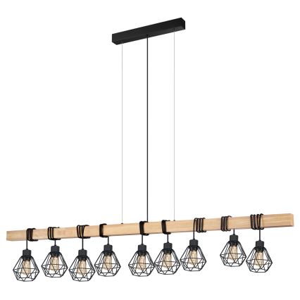 Eglo - Lustra ar auklu TOWNSHEND 9xE27/60W/230V - FSC sertificēts