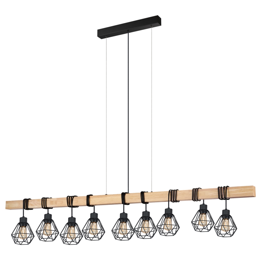 Eglo - Lustra ar auklu TOWNSHEND 9xE27/60W/230V - FSC sertificēts