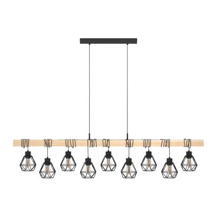 Eglo - Lustra ar auklu TOWNSHEND 9xE27/60W/230V - FSC sertificēts