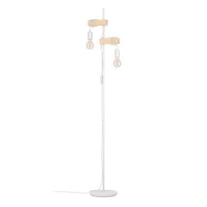 Eglo 44083 - Grīdas lampa TOWNSHEND 2xE27/10W/230V balta
