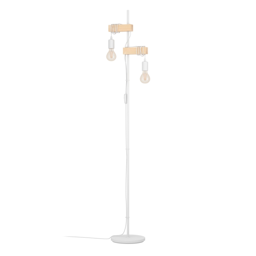 Eglo 44083 - Grīdas lampa TOWNSHEND 2xE27/10W/230V balta