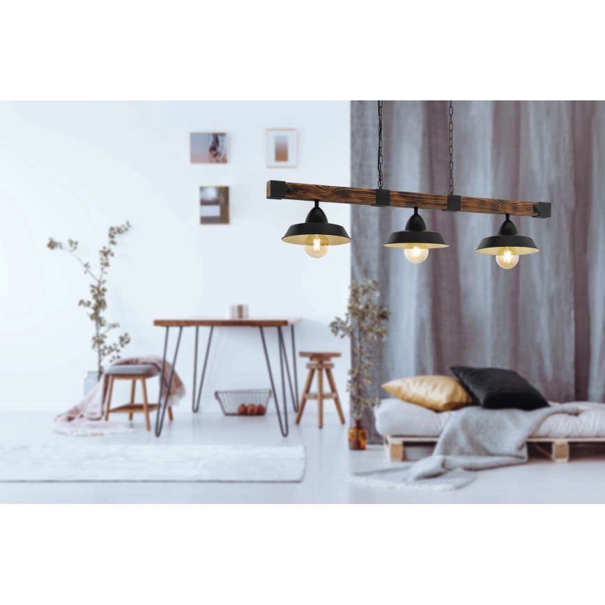 Eglo - Lustra ar ķēdi 3xE27/60W/230V - FSC sertificēts