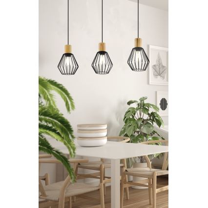 Eglo - Lustra ar auklu 3xE27/60W/230V - FSC sertificēts