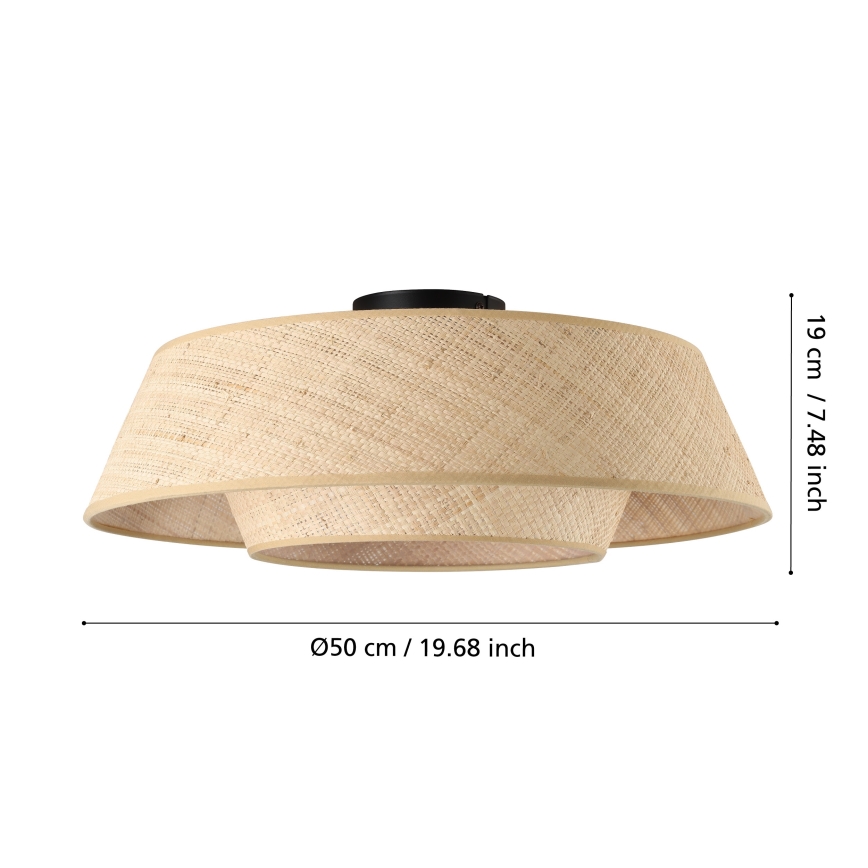 Eglo - Griestu lampa 1xE27/60W/230V pr. 50 cm no rotanga