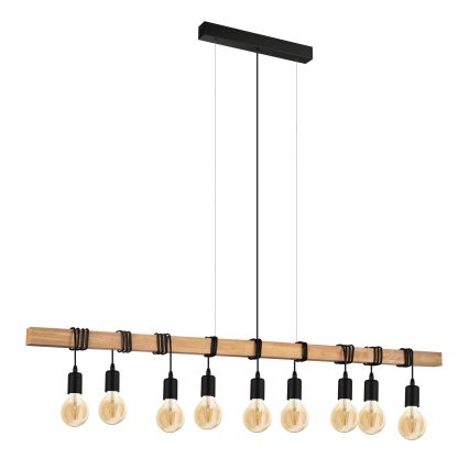 Eglo - Lustra ar auklu TOWNSHEND 9xE27/60W/230V - FSC sertificēts