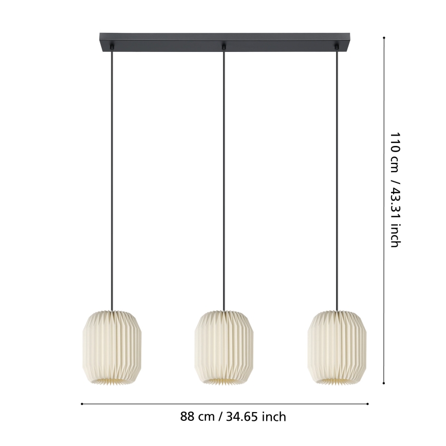 Eglo - Lustra ar auklu 3xE27/40W/230V