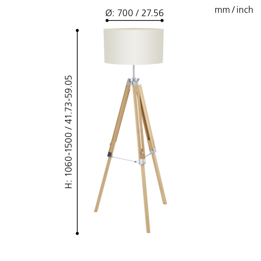 Eglo - Grīdas stāvlampa 1xE27/60W/230V - FSC sertificēts