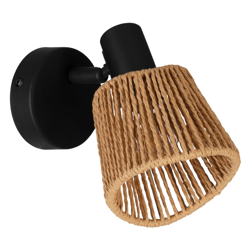 Eglo - Sienas virziena gaismeklis 1xE14/10W/230V melns/bēšs