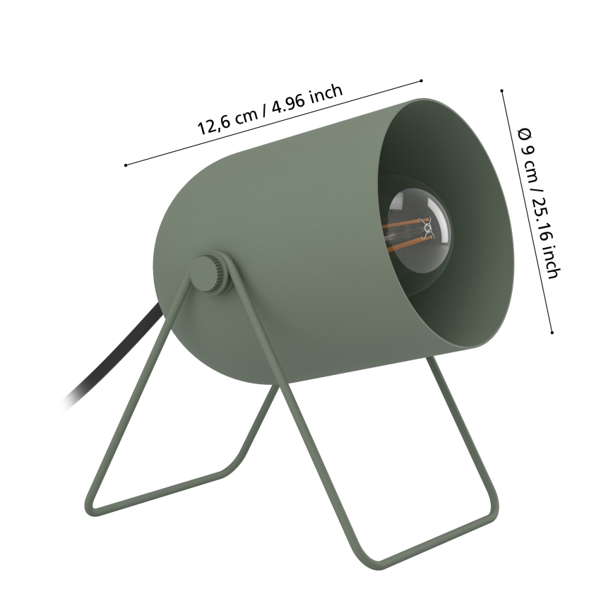 Eglo - Galda lampa 1xE14/8W/230V zaļa