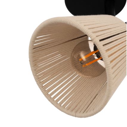 Eglo - sienas virziena gaismeklis 1xE14/40W/230V bēšs/melns