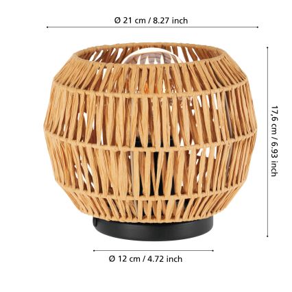 Eglo - Galda lampa 1xE27/40W/230V brūna