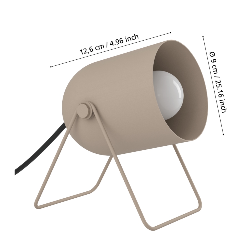 Eglo - Bēša galda lampa 1xE14/8W/230V