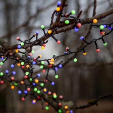 Eglo 472-53 - LED Ziemassvētku āra virtene BERRY MINI 700xLED/8 funkcijas 14m daudzkrāsaina IP44