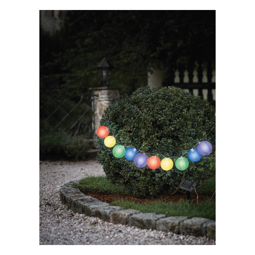 EGLO 47339 - Saules enerģijas dārza gaismeklis baloni 10xLED/0.075W