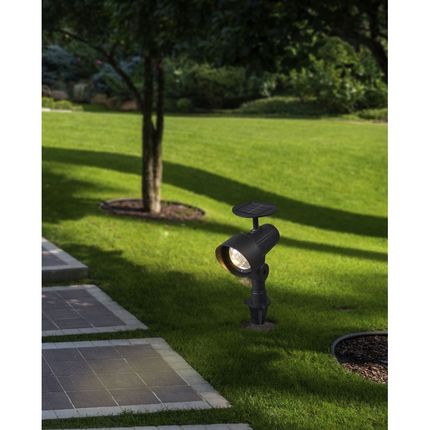 Eglo - Komplekts 3x LED saules gaismekļi ar sensoru LED/200 mAh IP44 melni