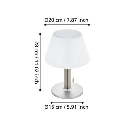 Eglo 48749 - Dimējama LED saules lampa LED/2W/3,7V 2000 mAh IP44