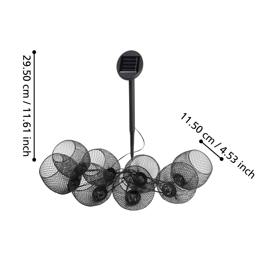 Eglo 48964 - LED saules virtene 8xLED/3m 600 mAh IP44