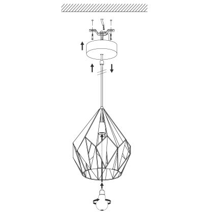 Eglo - Lustra ar auklu 1xE27/60W/230V