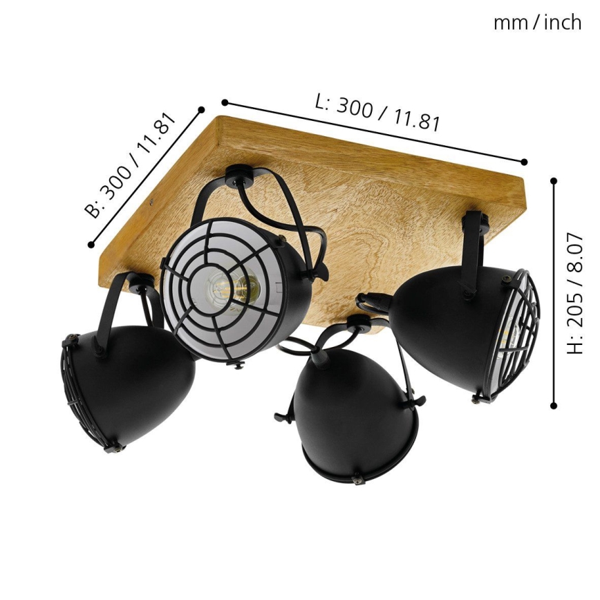 Eglo 49079 - GATEBECK 4xE14/40W/230V virziena gaismeklis