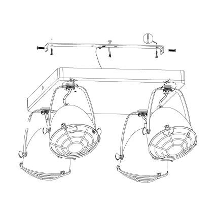 Eglo - Lampa 4xE14/40W/230V