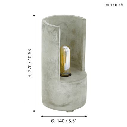 Eglo 49111 - Galda lampa LYNTON 1xE27/60W/230V