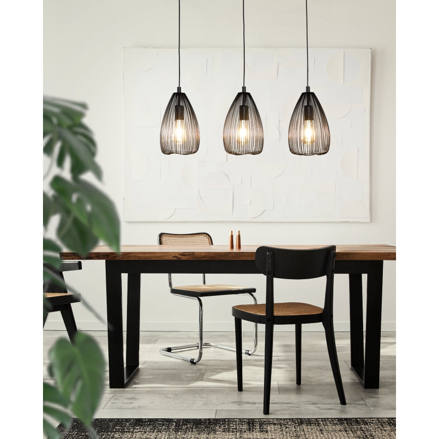 Eglo 49142 - Lustra ar auklu CLEVEDON 3xE27/60W/230V