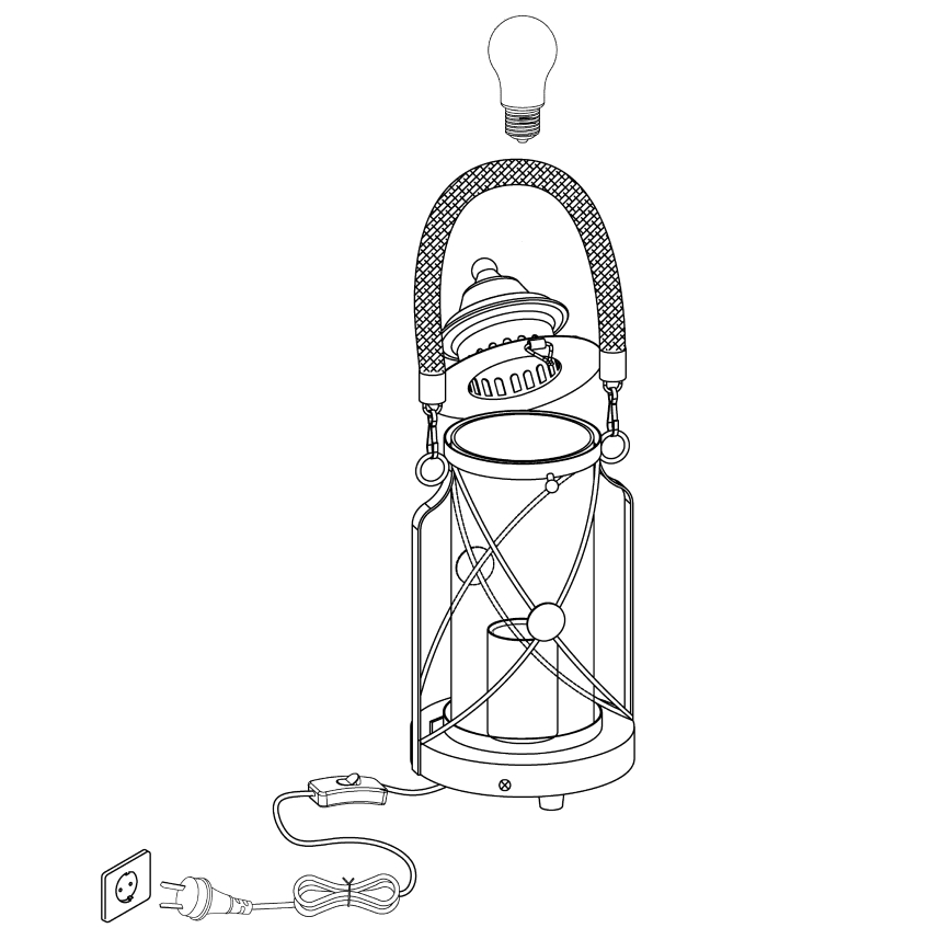 Eglo - Galda lampa 1xE27/60W/230V