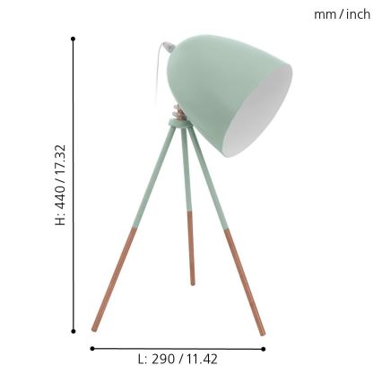 Eglo - Galda lampa 1xE27/60W/230V