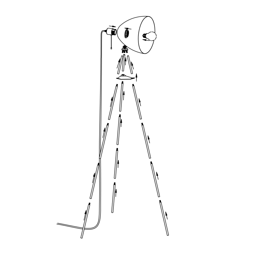 Eglo - Grīdas stāvlampa 1xE27/60W/230V